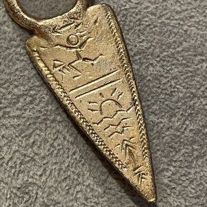 Prehistoric Arrow Cave Drawing Corded Necklace